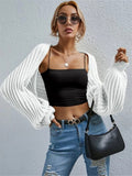 Chicdear-Winter outfits ideas New loose and versatile knitted cardigan short sweater shawl jacket