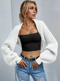 Chicdear-Winter outfits ideas New loose and versatile knitted cardigan short sweater shawl jacket