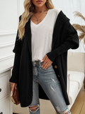 Chicdear-Winter outfits ideas Casual Loose Cardigan Button-Down Hooded Sweater Jacket