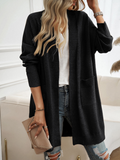 Chicdear-Winter outfits ideas Batwing Sleeve Cardigan Solid Color Sweater Jacket