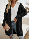 Chicdear-Winter outfits ideas Batwing Sleeve Cardigan Solid Color Sweater Jacket