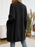 Chicdear-Winter outfits ideas Batwing Sleeve Cardigan Solid Color Sweater Jacket