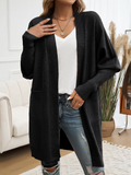 Chicdear-Winter outfits ideas Batwing Sleeve Cardigan Solid Color Sweater Jacket