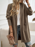 Chicdear-Winter outfits ideas Batwing Sleeve Cardigan Solid Color Sweater Jacket