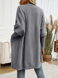 Chicdear-Winter outfits ideas Batwing Sleeve Cardigan Solid Color Sweater Jacket