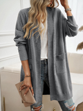 Chicdear-Winter outfits ideas Batwing Sleeve Cardigan Solid Color Sweater Jacket