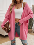 Chicdear-Winter outfits ideas Batwing Sleeve Cardigan Solid Color Sweater Jacket