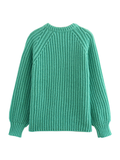 Chicdear-Winter outfits ideas New solid color cardigan long sleeve knitted sweater jacket