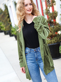 Chicdear-Winter outfits ideas Loose-fitting gold-tone pocketed long-sleeved shirt jacket