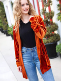 Chicdear-Winter outfits ideas Loose-fitting gold-tone pocketed long-sleeved shirt jacket