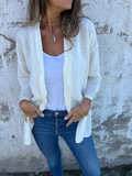 Chicdear-Winter outfits ideas Women's Casual Loose Pocket Cardigan Jacket Top