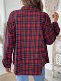 Chicdear-Winter outfits ideas Women's Retro Casual Plaid Check Cardigan Shirt Jacket