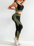 Chicdear-Winter outfits ideas Sports Yoga Clothing Set Fitness Tank Top Jacket High Waist Yoga Pants Three Piece Set