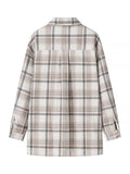 Chicdear-Winter outfits ideas Lapel plaid jacket shirt