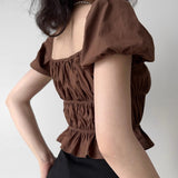 Chicdear - French Rustic Ruffle Top ~ HANDMADE