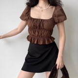 Chicdear - French Rustic Ruffle Top ~ HANDMADE