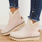 Chicdear Cream White Casual Patchwork Solid Color Keep Warm Comfortable Shoes