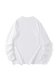 Chicdear White Casual Daily Print Letter O Neck Tops