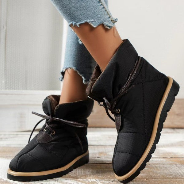 Chicdear Black Casual Patchwork Solid Color Round Keep Warm Comfortable Shoes
