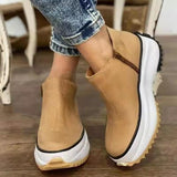 CHICDEAR Ankel Boots For Women Platform Shoes Wedges Designer Brand Luxury Women Shoes 2023 Booties Woman Fall Shoes Zapatos De Mujer