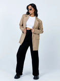 Chicdear Fashion Women Blazers Casual Streetwear Vintage Long Sleeve Single Breasted Elegant Pocket Coat Loose Suit Jacket Outerwear