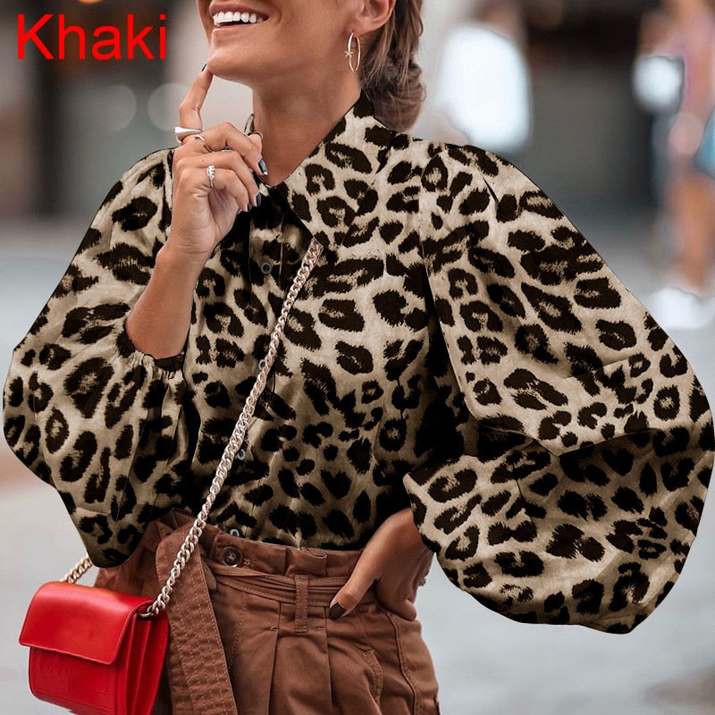 CHICDEAR Fashion Women Shirts 2023 Autumn Long Lantern Sleeve Polka Dot Blouse Casual Blusas Elegant Chic Streetwear Tops Tunic