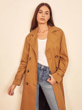 Chicdear New Autumn Women's Clothing Retro Casual Loose Double-Breasted Fashion Overknee Trench Coat