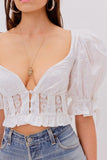 Chicdear Summer Tops For Women Blouses Black White Crop Tops Ladies Sexy Puff Sleeve Blouse Women Shirts Ruffle Top