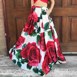 CHICDEAR Bohemian High Waist Maxi Skirts Women Floral Printed Elegant A-Line Skirt 2023 Fashion Casual Loose Vintage Party Skirts