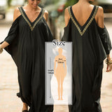 CHICDEAR 2023 Indie Folk Embroidered V-Neck Short Sleeve Summer Beach Straight Dress Sexy Tunic Women Beachwear Swimsuit Cover-Ups Q790