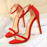 Chicdear -  Shoes Super High Heels Suede Women Heels Open Toe Woman Pumps Party Shoes Stiletto Heels Summer Women Sandals 2023