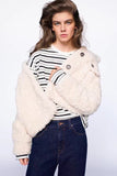 Chicdear New Women's Coat Solid Short Section Listing Lady Long Sleeve Warm Suede Jacket Winter Female Coats Outerwear