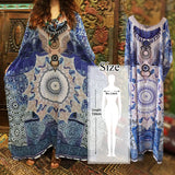 CHICDEAR Plus Size Women Clothes 2023 Summer Cloak Sleeve V-Neck Symmetrical Embroideried Loose Maxi Dress Oversized Kaftan Dress Q576