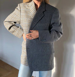 Chicdear Autumn Winter Women Blazer Thick Vintage Plaid Long Wool Coat Casual Oversize Shirt Jacket Loose Warm Outwear Overcoats Female