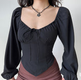 Chicdear - Greta Lantern Sleeve Top ~ HANDMADE