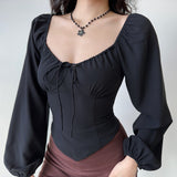 Chicdear - Greta Lantern Sleeve Top ~ HANDMADE