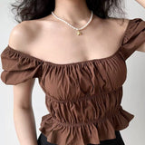 Chicdear - French Rustic Ruffle Top ~ HANDMADE