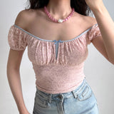 Chicdear - Pretty In Pink Lace Top ~ HANDMADE