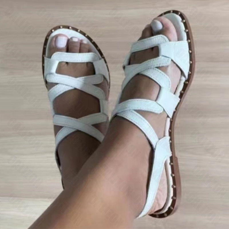CHICDEAR 2023 New Rome Women Sandals Summer Beach Shoes Flats Casual Slippers Sport Ladies Shoes Soft Mujer Slides Fad Zapatos Gladiator