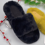 CHICDEAR Casual Fur Women Slippers Home Flip Flops Short Plush Cotton Shoes Warm Winter Boots 2023 New Fashion Flats Shoes Mules Zapatos