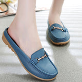 CHICDEAR 2023 Fashion Women Wear Flat Spring And Autumn Half Bag Slippers Women Baotou Slippers Casual Beach Shoes Fashion Lazy One Pedal