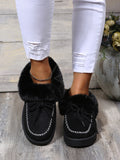 CHICDEAR Short Plush Warm Snow Boots Women Shoes Winter 2023 New Fur Suede Chelsea Ankle Boots Sport Gladiator Casual Flats Shoes Botas