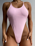 CHICDEAR New 2023 One Piece Swimsuit Women G String Shiny Swimwear Female Micro Thong Monokini Bather Backless Bathing Suit Swim Wear