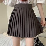 CHICDEAR Sexy Women Pleated Skirts 2023 Summer Elastic High-Waisted Mini Skirt Woman Korean Preppy Style A-Line Short Skirts