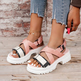 CHICDEAR Summer Women Flats Sandals 2023 New Fashion Sport Platform Casual Slippers Walking Running Ladies Shoes Slides Slingback Zapatos