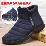 CHICDEAR Men Shoes 2023 Winter Boots Men Waterproof Snow Flat Casual Winter Shoes Ankle Boots Plus Size Couple Shoes Women Boots