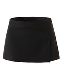 Chicdear Summer Women Vintage Black Split Mini Skirt Slim A-Line Harajuku Short Skirts Elegant Bottoms