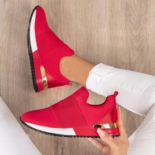 CHICDEAR Vulcanize Shoes Sneakers Women Shoes Ladies Slip-On Solid Color Sneakers For Female Sport Mesh Casual Shoes For Women 2023