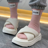 CHICDEAR 2023 Women Flip Flops Rome Wedges Platform Slippers Summer New Fashion Trend Brand Sandals Ladies Shoes Beach Causal Slides