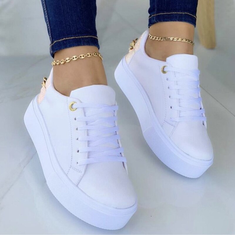 CHICDEAR Casual Sneakers Chain Sport Women Shoes 2023 Autumn New Fashion Flats Platform Running Shoes Brand Ladies Walking Hiking Zapatos